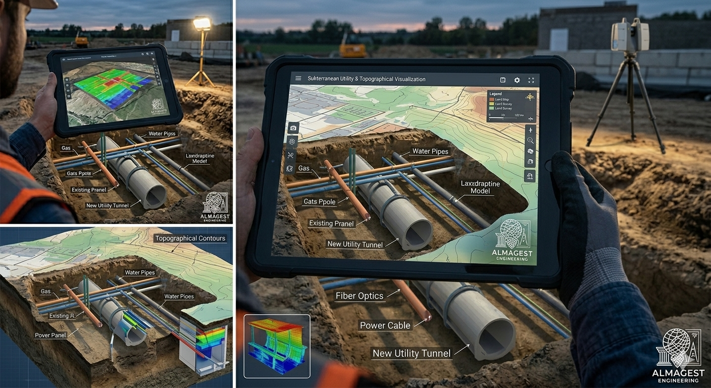 450 hectare topographic and utility survey project